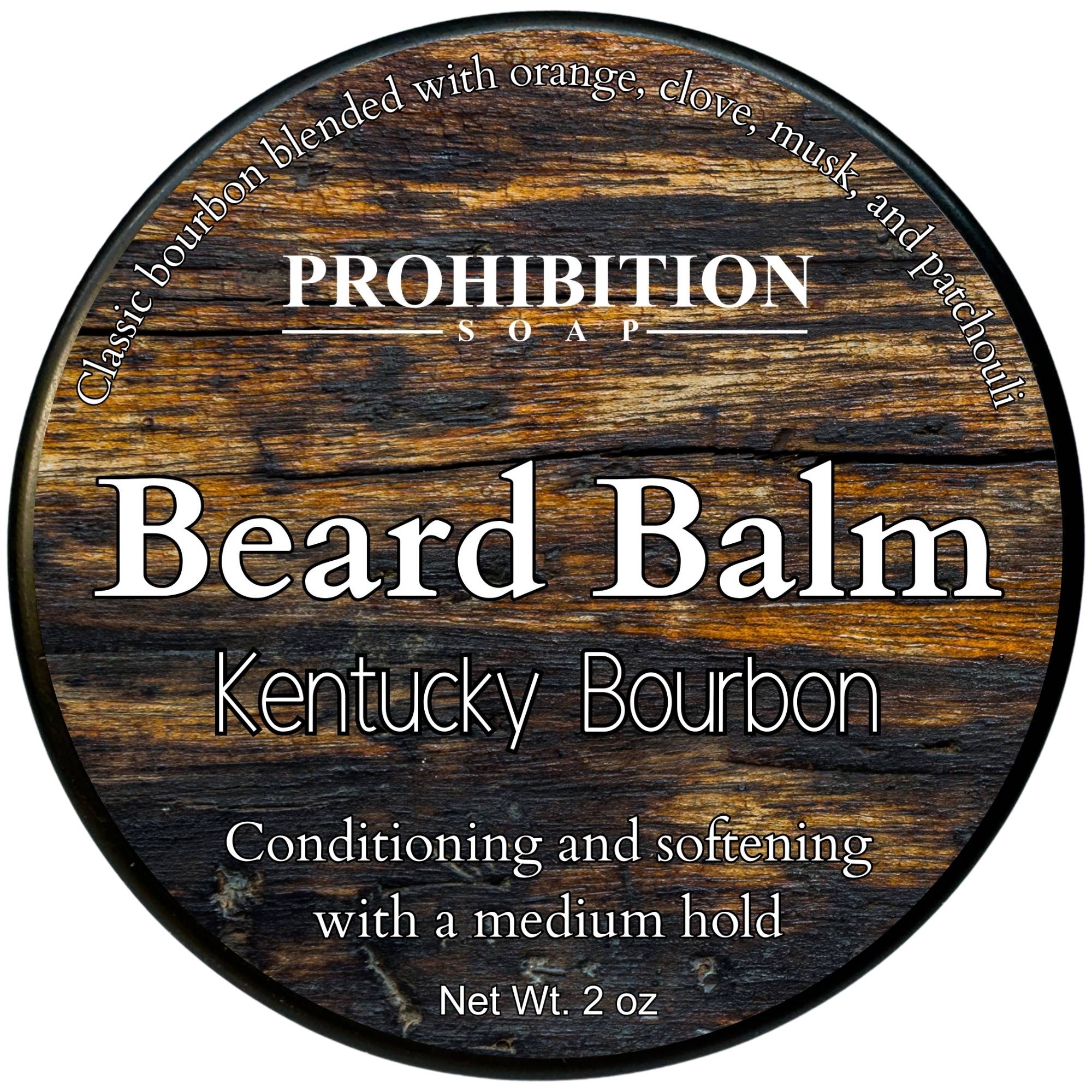 Kentucky Bourbon Beard Balm - Premium Beard Care – Prohibition Soap