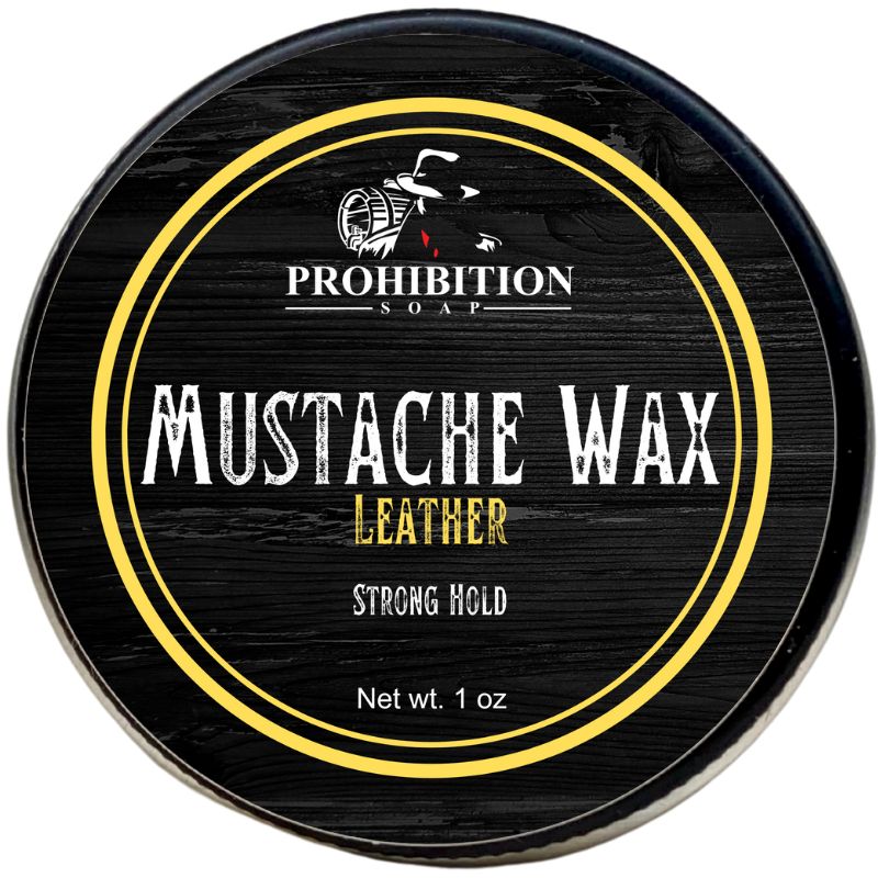 Leather Mustache Wax - Strong Hold – Prohibition Soap