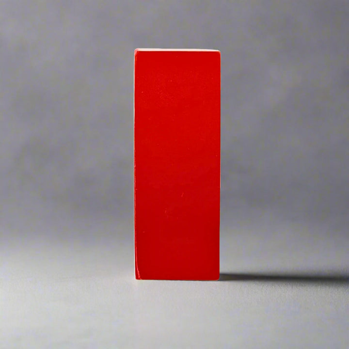 Red rectangular soap on a gray background