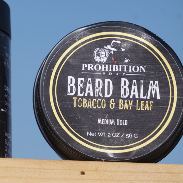 Tobacco and Bay Leaf Beard Balm - prohibitionsoap.com