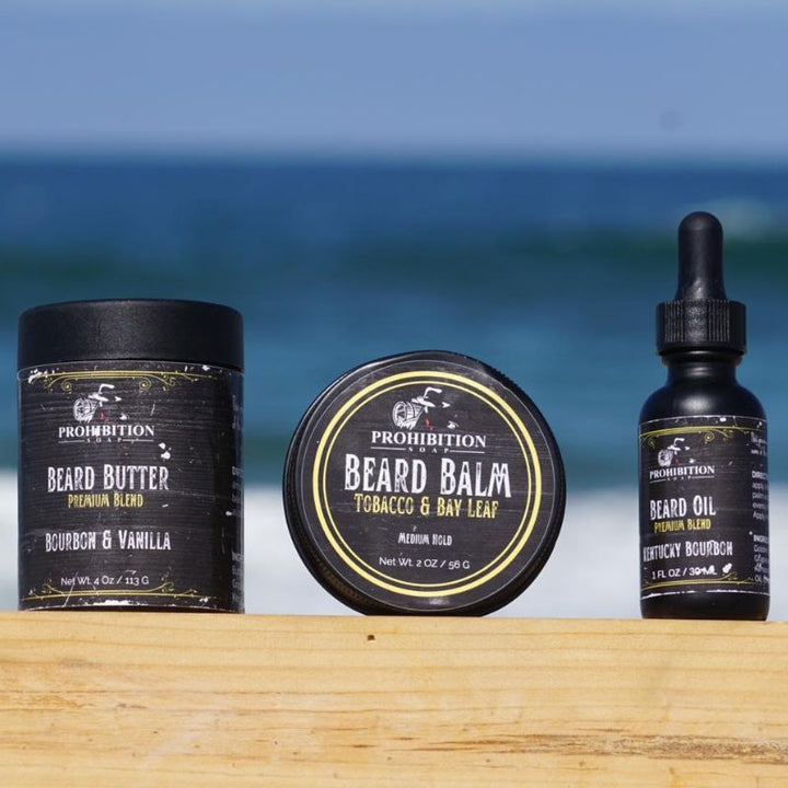 Tobacco and Bay Leaf Beard Balm - prohibitionsoap.com