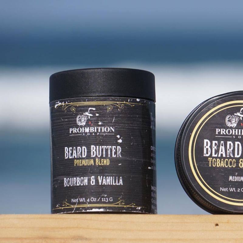Bourbon and Vanilla Beard Butter - prohibitionsoap.com