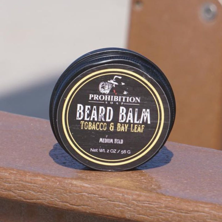 Tobacco and Bay Leaf Beard Balm - prohibitionsoap.com