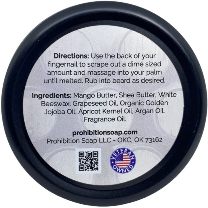 Bourbon and Vanilla Beard Balm - prohibitionsoap.com