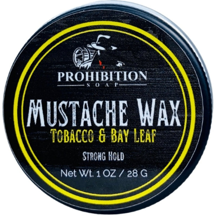 Tobacco and Bay Leaf Mustache Wax - prohibitionsoap.com