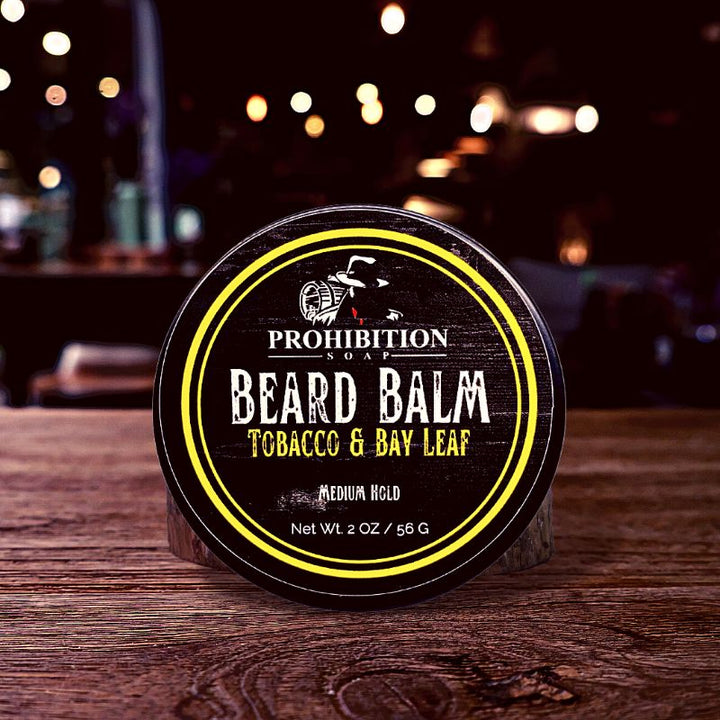 Tobacco and Bay Leaf Beard Balm - prohibitionsoap.com