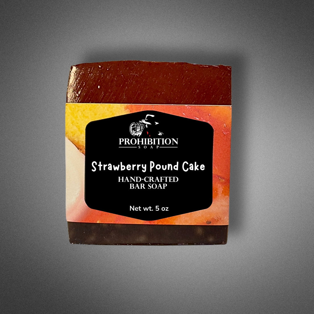 Strawberry Pound Cake Handmade Bar Soap - prohibitionsoap.com