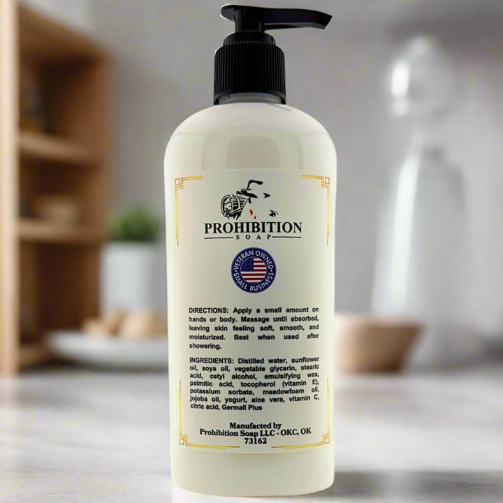 All natural fragrance free daily moisturizing lotion - prohibitionsoap.com