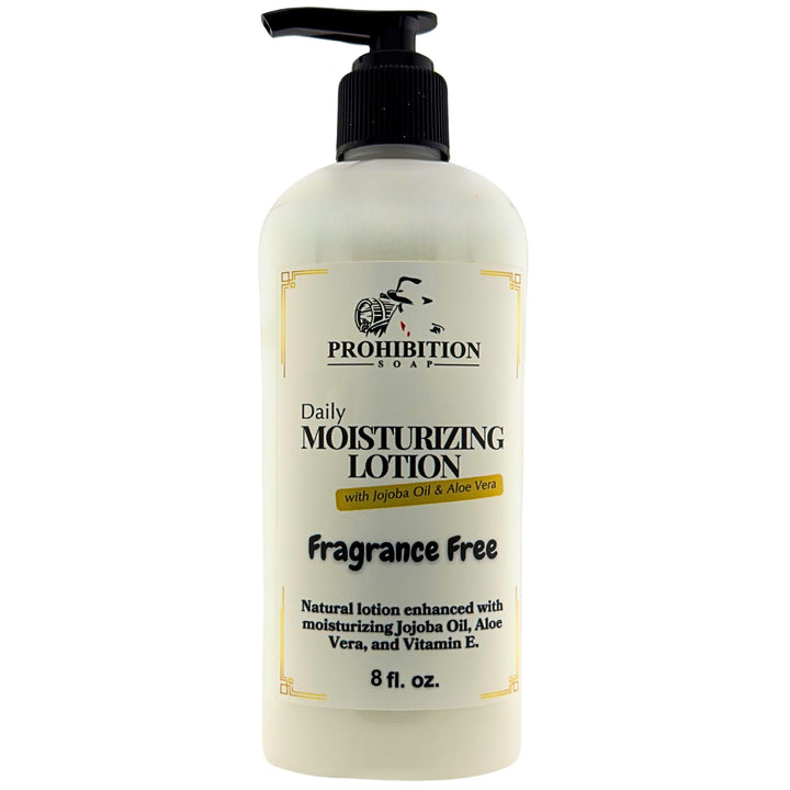 All natural fragrance free daily moisturizing lotion - prohibitionsoap.com