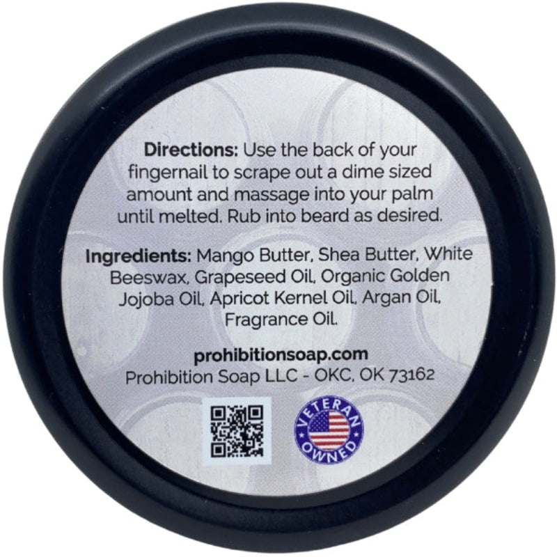 Leather beard balm - prohibitionsoap.com