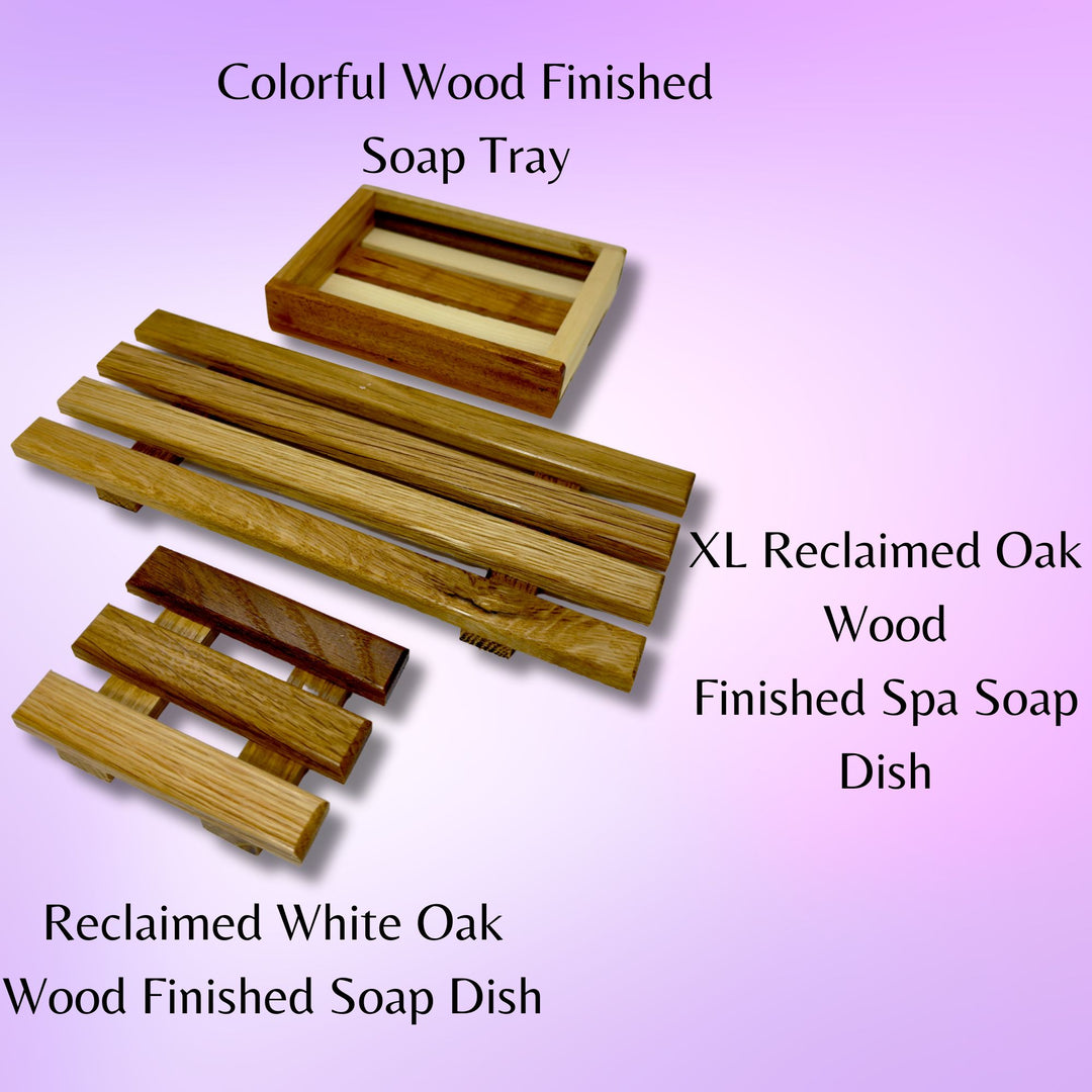 XL Reclaimed Oak Wood Finished Spa Soap Dish