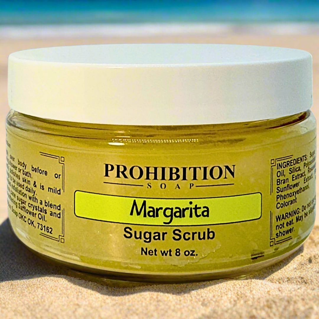 Margarita Sugar Scrub On A Sandy Beach - prohibitionsoap.com