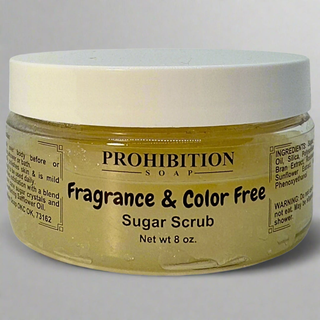 Fragrance And Color Free Sugar Scrub - prohibitionsoap.com