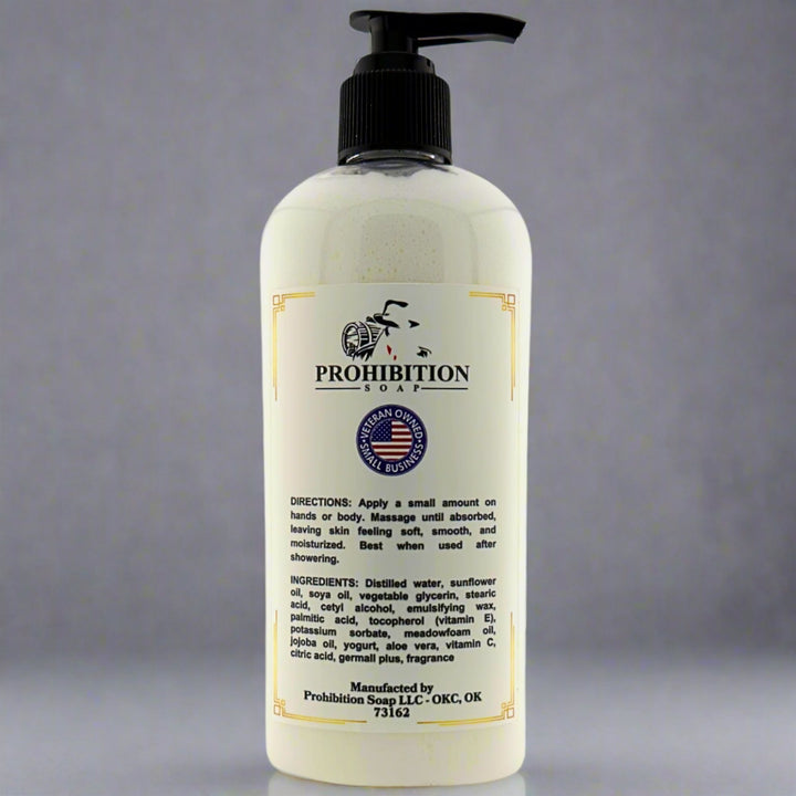 Underboss daily moisturizing lotion - prohibitionsoap.com