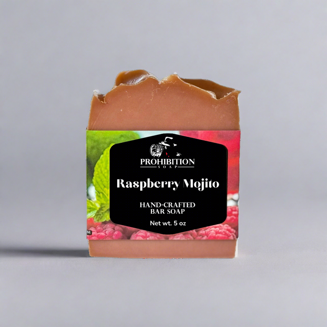 Raspberry Mojito handmade bar soap - prohibitionsoap.com