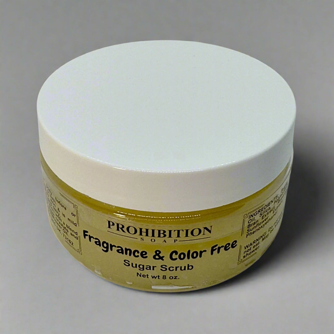 Fragrance And Color Free Sugar Scrub - prohibitionsoap.com