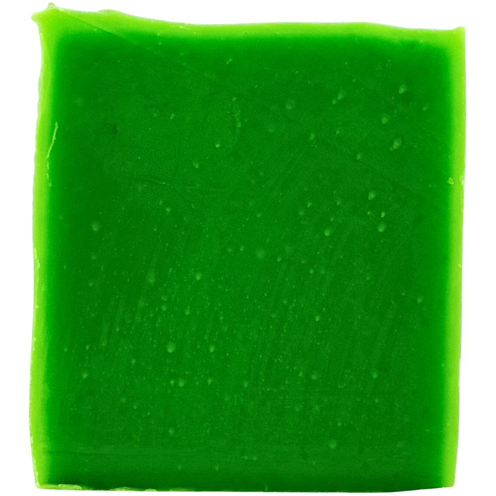 Green soap on a white background