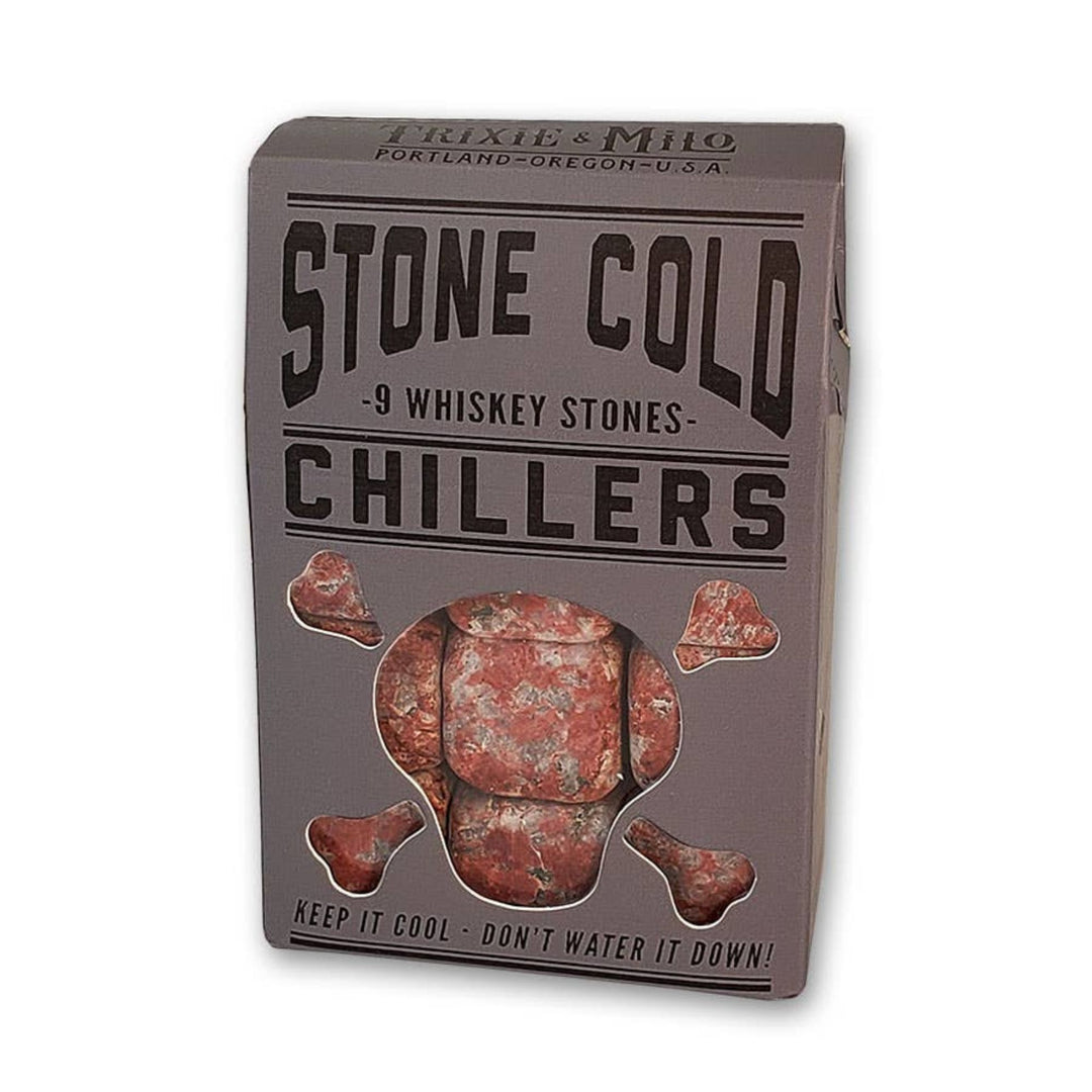 Red Granite whiskey stones pack of 9 on a white background