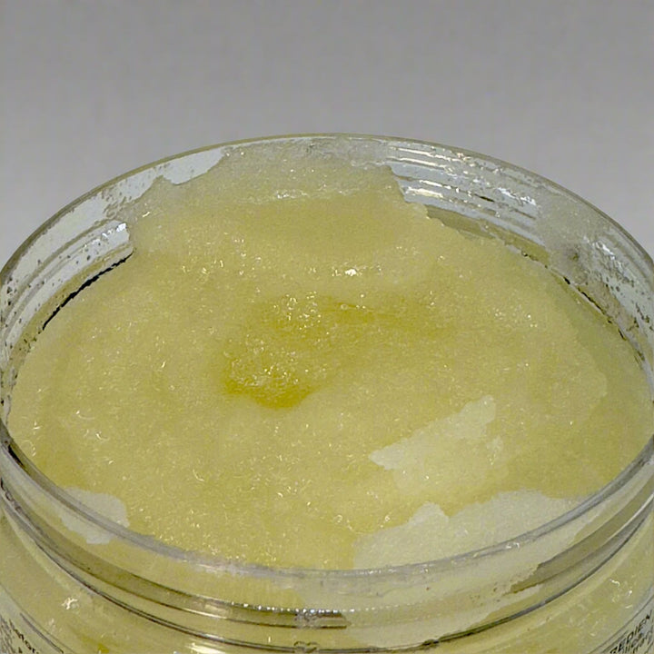 Fragrance And Color Free Sugar Scrub Up Close - prohibitionsoap.com