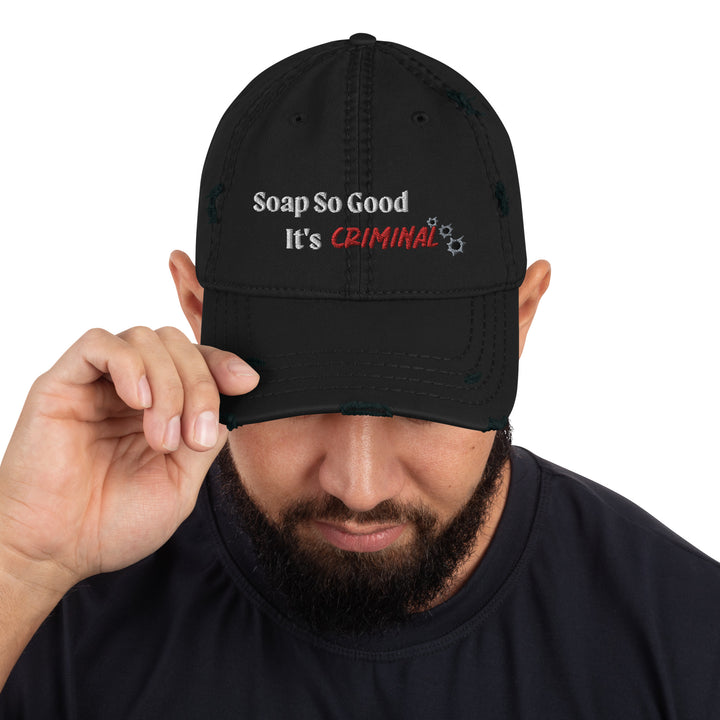 Slogan Distressed Dad Hat