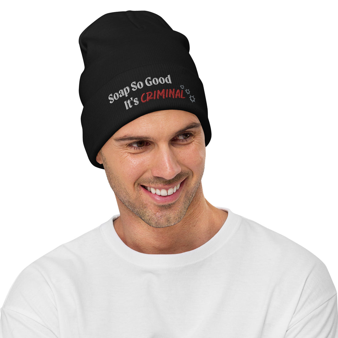 Slogan Embroidered Beanie