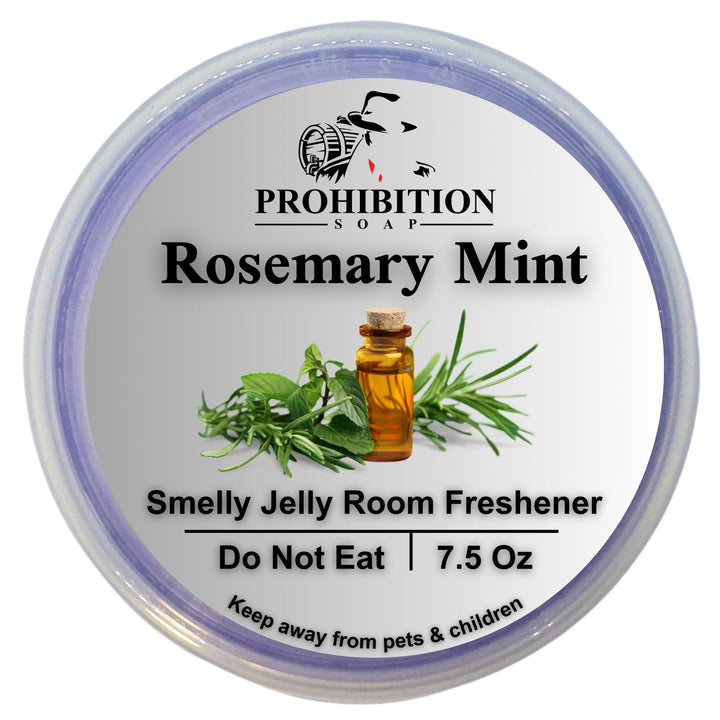 Rosemary Mint Smelly Jelly Room Freshner top  -  prohibitionsoap.com