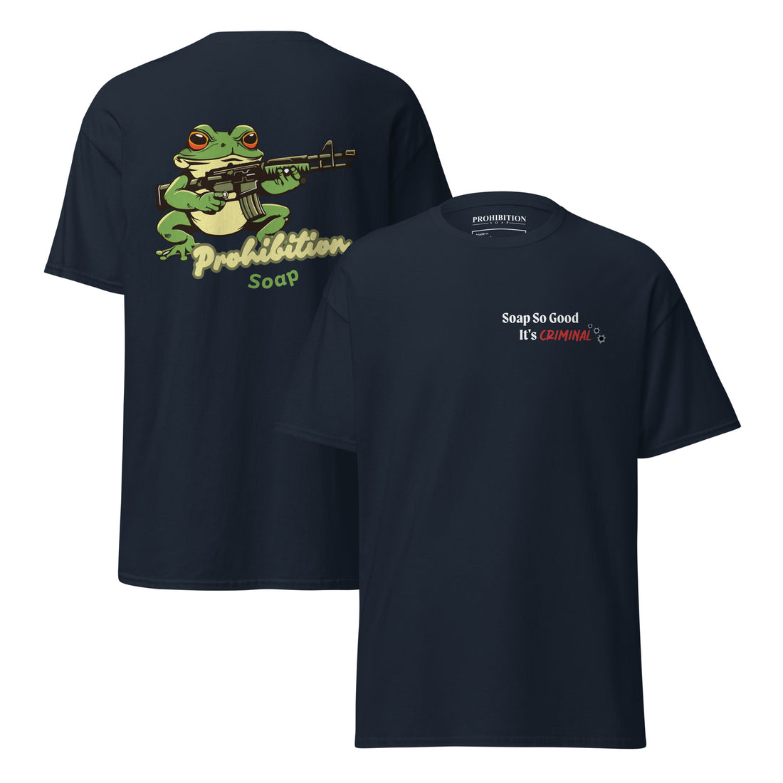 Criminal Frog Unisex Navy Tee