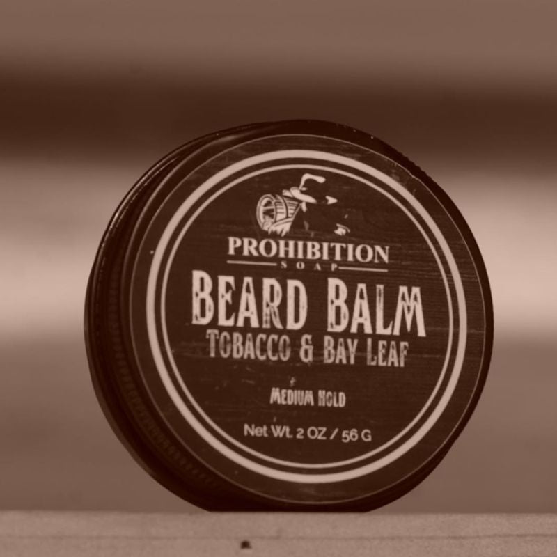 Tobacco and Bay Leaf Beard Balm - prohibitionsoap.com