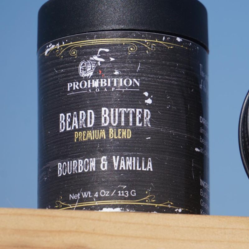 Bourbon and Vanilla Beard Butter - prohibitionsoap.com