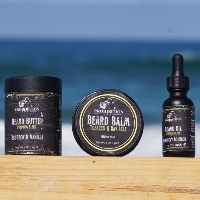 Bourbon and Vanilla Beard Butter - prohibitionsoap.com