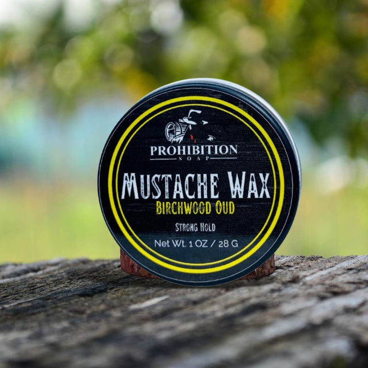 Birchwood Oud Mustache Wax - prohibitionsoap.com