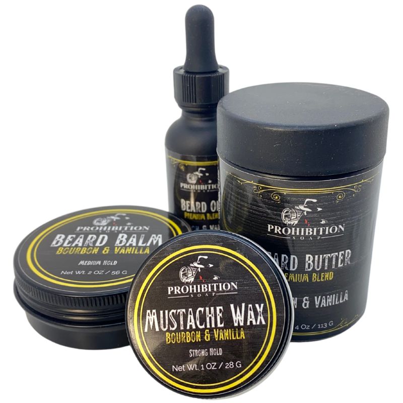 Bourbon and Vanilla Mustache Wax - prohibitionsoap.com