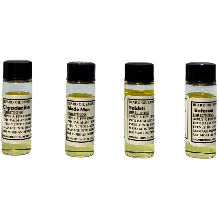 Welcome to the Family Beard Oil Sample 4 Pack - prohibitionsoap.com